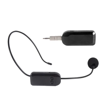 

UHF Wireless Microphone Headset 2 in 1 Handheld Head-Wear Mic 40M Range Voice Amplifier for Speech Teaching