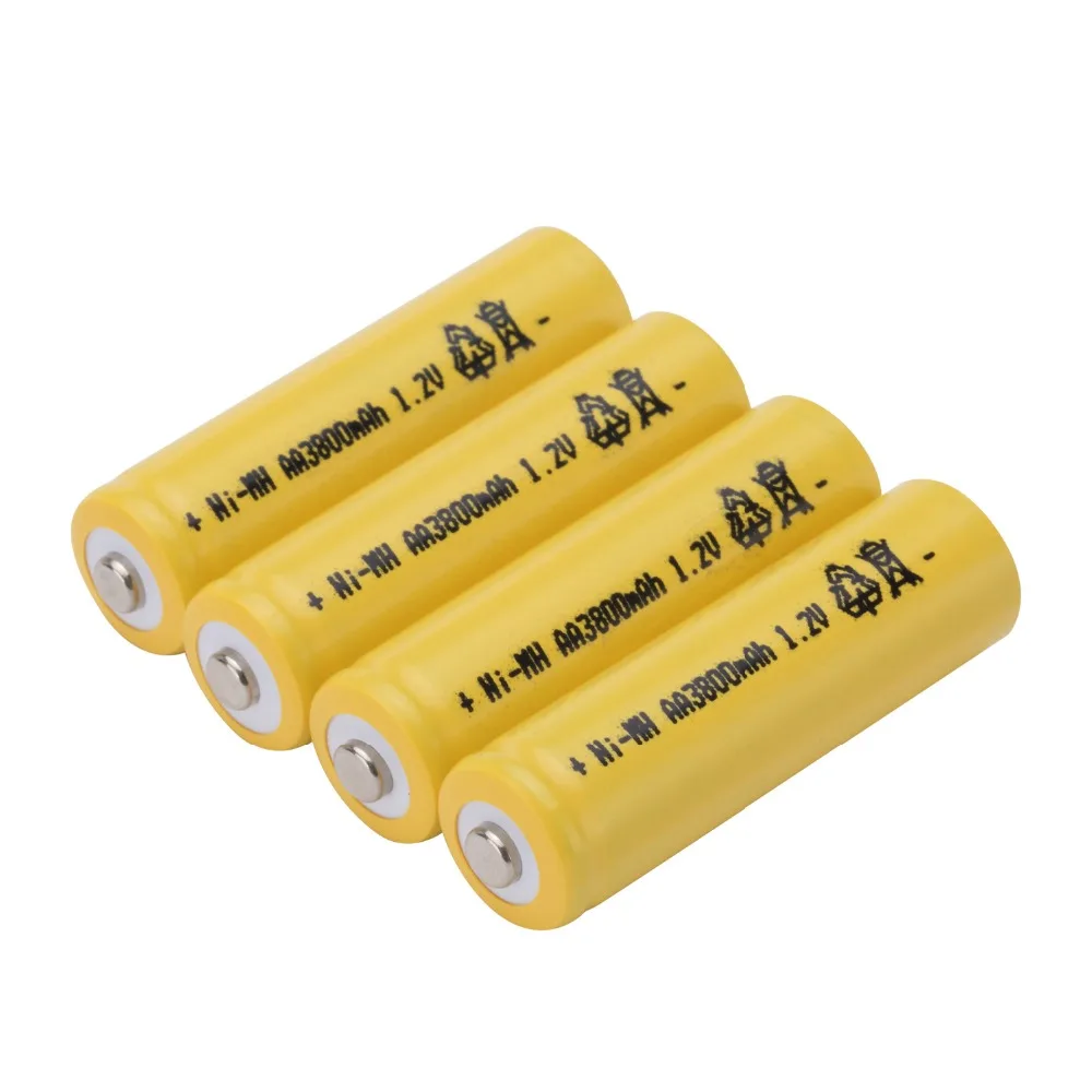 GTF AA 1,2 V 3800mAh Ni-MH аккумулятор для игрушек, контроллер, фонарик, будильник, камера, микрофон, батарея, Цветные элементы