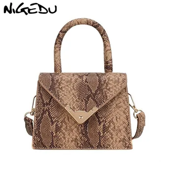 

NIGEDU vintage mini women handbag Luxury Designer serpentine Lady Flap Shoulder Bags Women's Crossbody Bags little bag ladies