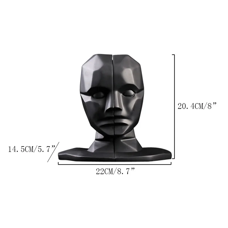 Creative Brain Hole Wide Open Statues Sculptures Resin Decor Crafts Gifts Figurines Desktop Home Decoration Accessories Modern 6