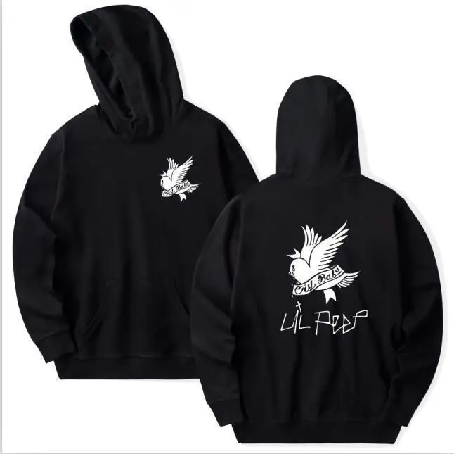 4824-WY0201-black Новинка, Lil, толстовки с капюшоном, Hell Boy, Lil. Peep, для мужчин/wo мужчин, пуловер с капюшоном для мужчин/женщин, Sudaderas Cry, детские толстовки с капюшоном, толстовки с надписью Love - Цвет: 4824-WY0201-black