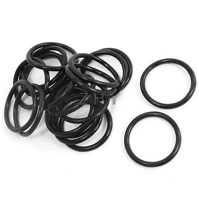 

26mm x 2.4mm Black Flexible Rubber Oil Sealed Filter O Rings 20 Pcs