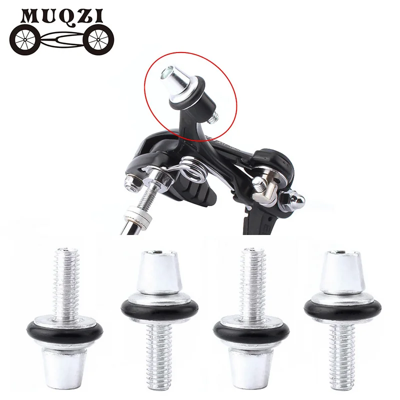 MUQZI 4pcs Bicycle V Brake Caliper Adjust Screw Front Rear C Clamp M6 Aluminum Alloy Bolt Fixed