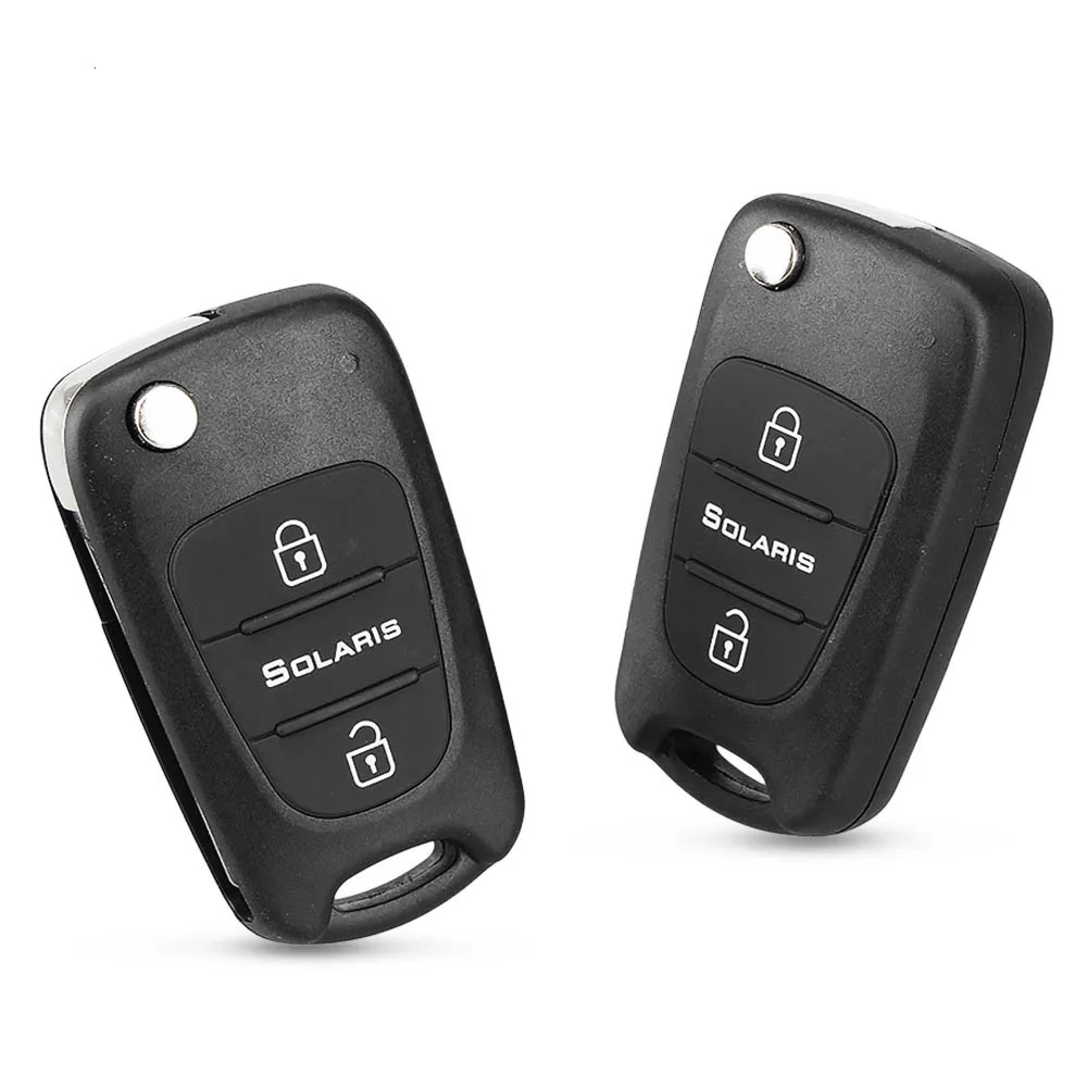 KEYYOU 10 шт. 3 кнопочный флип чехол для автомобильного ключа Hyundai I20 I30 IX35 I35 Accent Solaris