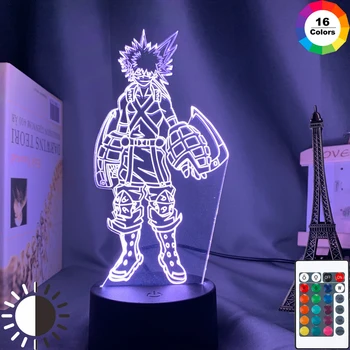 

3D Lamp Katsuki Bakugo Figure Kids Bedroom Nightlight Led Touch Sensor Room Lighting Anime My Hero Academia Gift Led Night Light