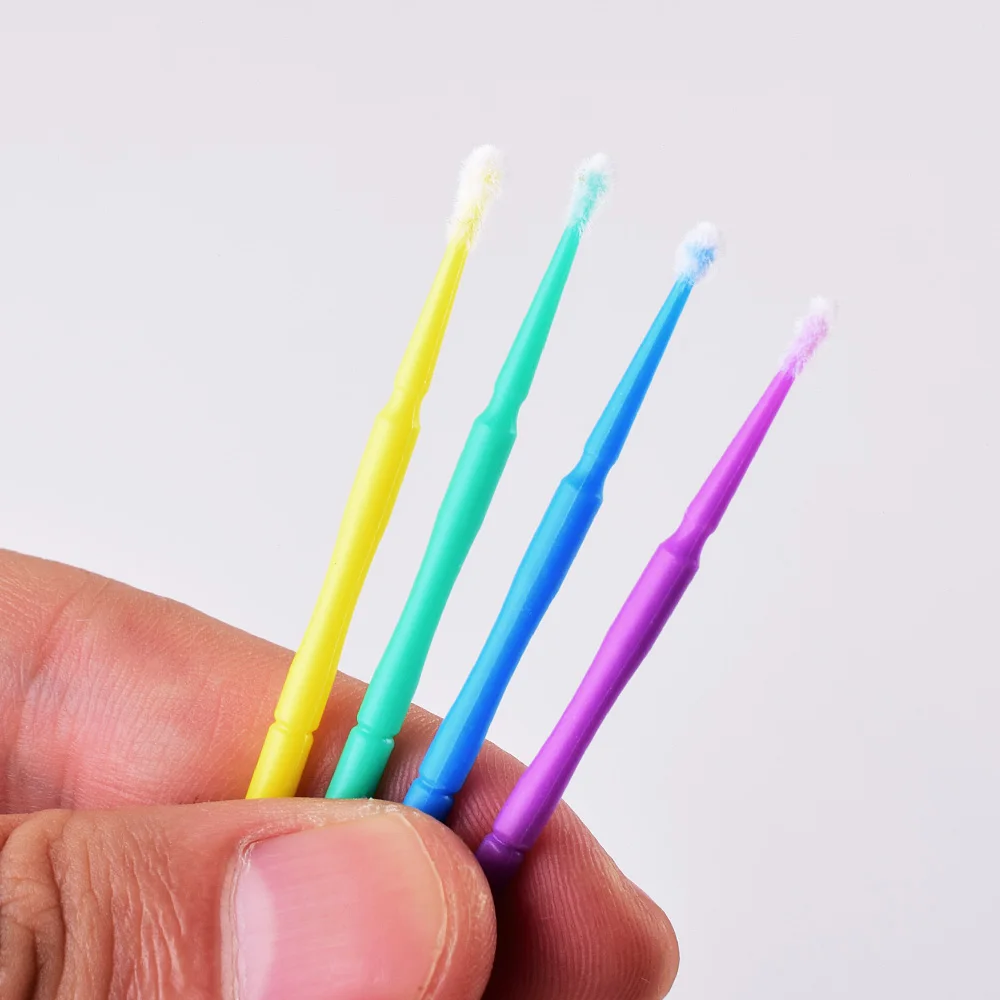 100 шт./пакет одноразовые MicroBrush ресницы человека Расширение ресницы снятия тампон микро-щётка для наращивание ресниц инструменты