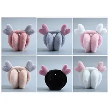 1pc esportes ao ar livre de pelúcia earmuff para mulheres meninas portátil dobrável earmuffs dos desenhos animados bonito doce pelúcia macio bandana earmuff