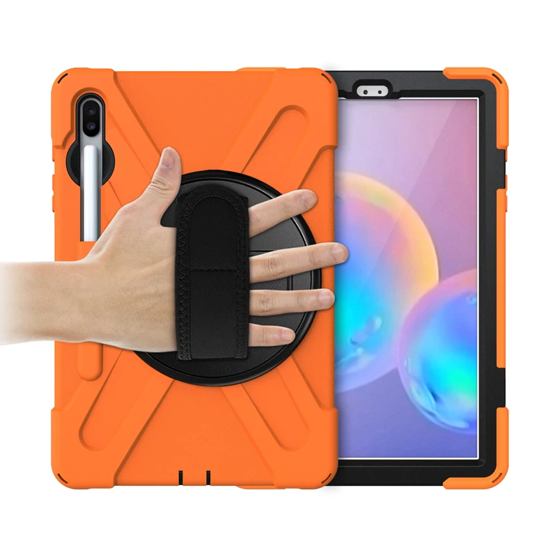 360 градусов планшетный чехол для Samsung Galaxy Tab S6 10,5 T860 T865 дети Безопасный противоударный Heavy Duty силиконовый подставка для рук держатель