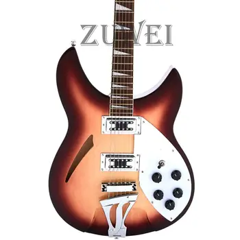 

1993 Ricken-B 330 Semi-Hollow Body Electric Guitar 5pieces neck Cherry Burst Color Korea Hardware