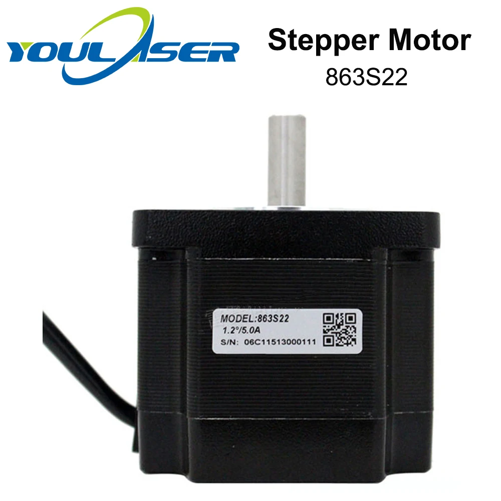 YOULASER Leadshine 3 фазный шаговый двигатель 863S22 для NEMA34 5A Длина 71 мм вал 12 мм|Шаговый