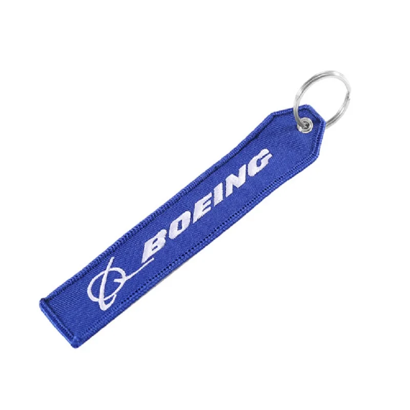 Boeing Keychain key ring for Aviation gifts Embroidery customize chain lugguage Tags llaveros fashion Sleutelhanger | Украшения и