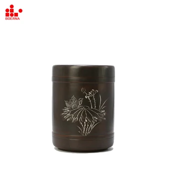 

BOERNA nixing pottery tea caddy Environment-friendly and healthy material Safe packing longzhu box green tea ceremic jar 400g