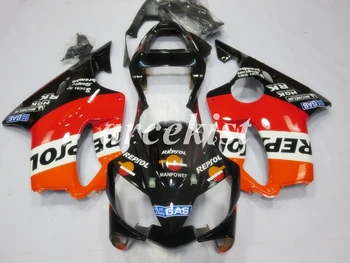 

New ABS Motorcycle Full Fairings Kit Fit For HONDA CBR600 F4i 2001 2002 2003 01 02 03 bodywork set Custom Free Oraneg red