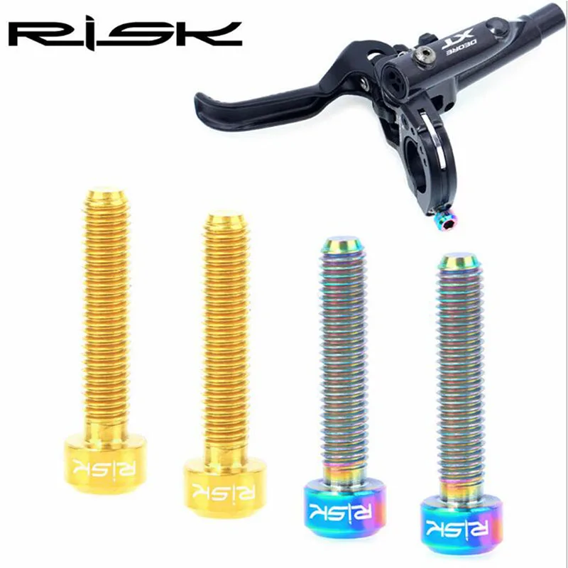 Risk Titanium Bike Brake Fixed Screws M5*25mm MTB Bicycle Hydraulic