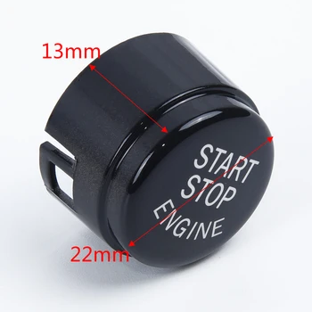 

For BMW 5 6 7 F01 F02 F10 F11 F12 2009-2013 Engine Button Cover Black Start/stop 22x13mm Parts Auto