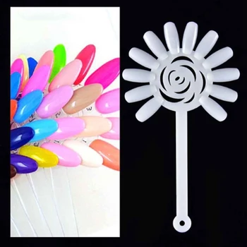 

10Pcs Round Transparent Color Nail Color Cards Hree-dimensional Display Board Nail Art Template Display Board