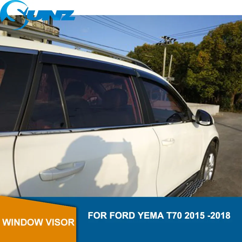 

Car Window Deflector Visor For FORD YEMA T70 2015 2016 2017 2018 Winodow Visor Vent Shades Sun Rain Deflector Guard SUNZ