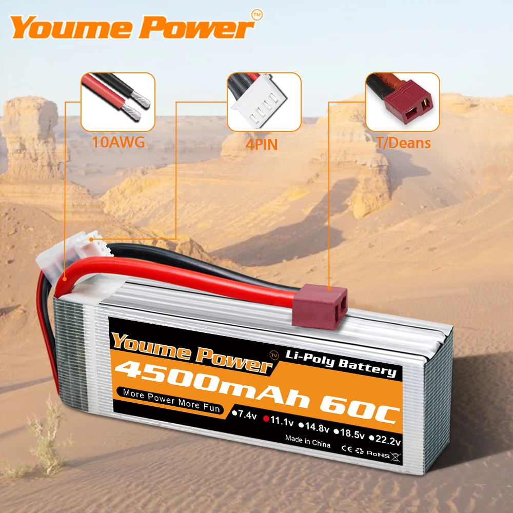 Batterie drone 3S 4000mAh 60C XT60 avec câble et fiche, livraison rapide pour acheter batterie drone 3S 4000mAh 60C XT60.