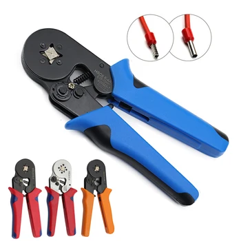 

Tubular Terminal Crimper 0.25-6mm & 0.25-10mm & 0.08-10mm Electrical Crimping Pliers Hand Tools Set HSC8 6-4 Clamp Kit Tool