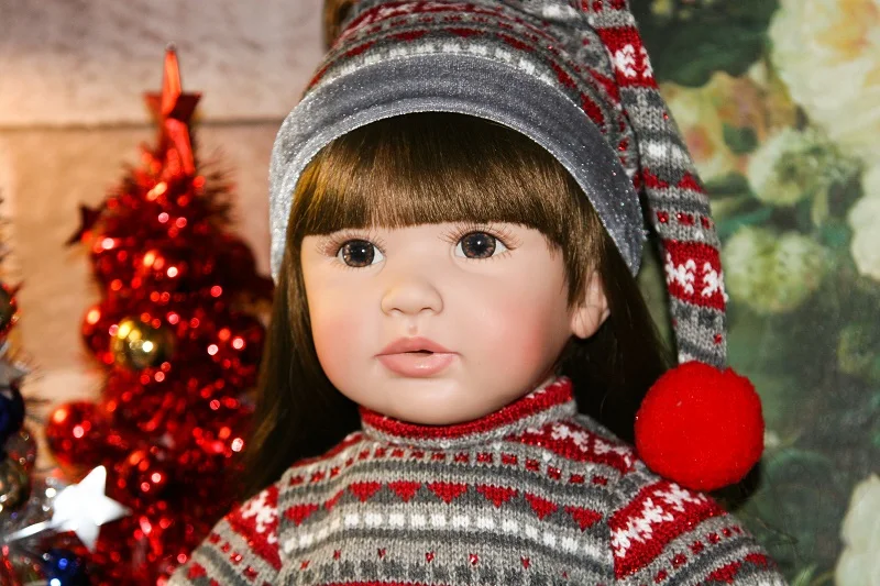 

60cm Silicone Head Arm legs With Clothing Body Lifelike Reborn Baby The Best Vinyl Doll Is Intended For Collectors Deeply Belie