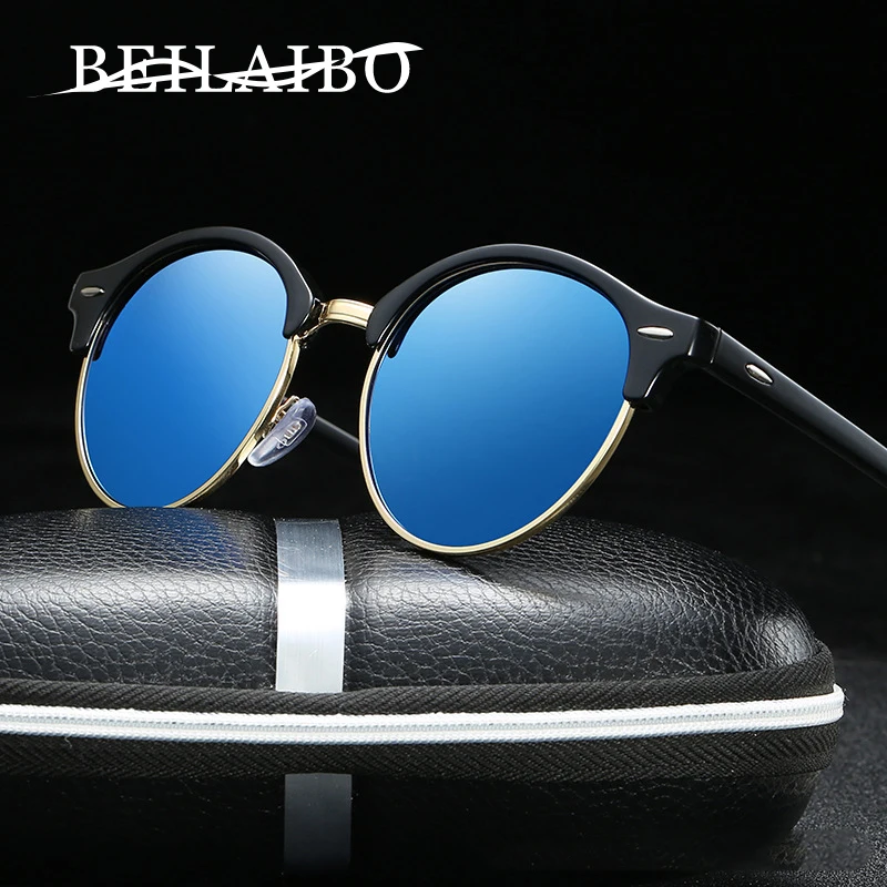 

Retro polarized sunglasses ladies men's classic brand designer retro sunglasses driving mirror UV400 glasses with glasses casees