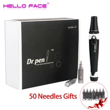 Dr. Ручка Ultima A7 оригинальная электрическая Дерма ручка, 50 шт. иглы микроиглы в картридже Дерма роллер по уходу за кожей Красота инструменты