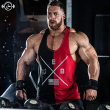 Для мужчин s спортивные рубашки тренажерный зал бренд Бег жилет Мышцы мужчин фитнес тренировки хлопковый топик бодибилдинг одежда Стрингер майка