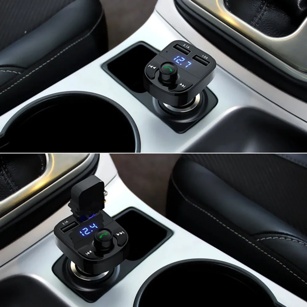 Беспроводной Bluetooth hands-free комплект fm-передатчик MP3-плеер для автомобиля lcd USB зарядное устройство FM модулятор автомобильные аксессуары