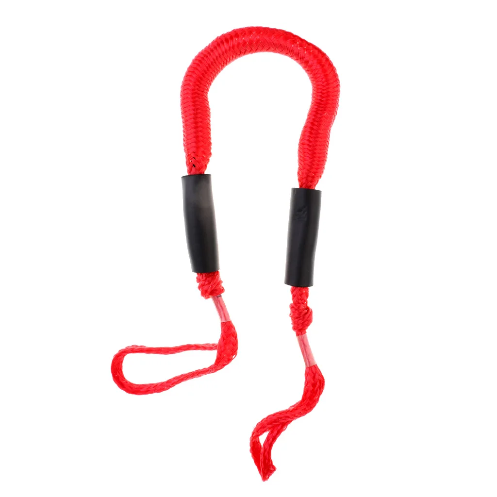 

4Pcs 3.5ft Bungee Cord Rope Dock Lines Shock Absorb Boat Anchoring Equipment