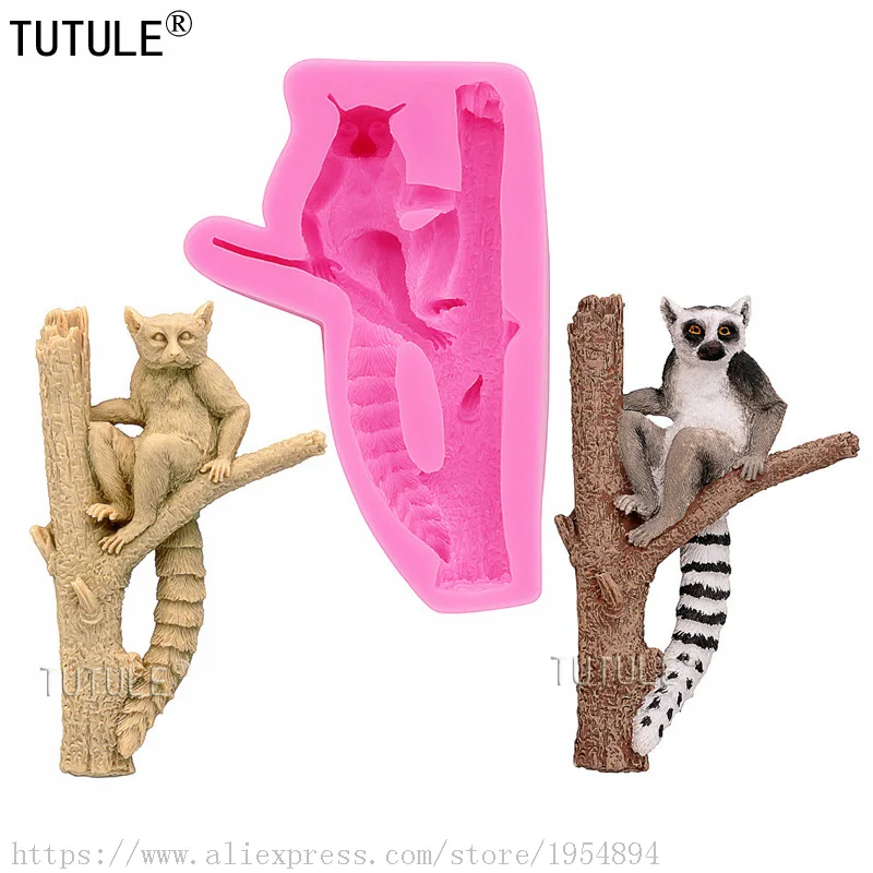 Ring Tailed Lemur Siliconen Mal, Polymeer Klei Mallen Gadget Fondant Cakevorm Chocolade Siliconen Cake Versieren Flexibele Mal|Klei Extruders| - AliExpress