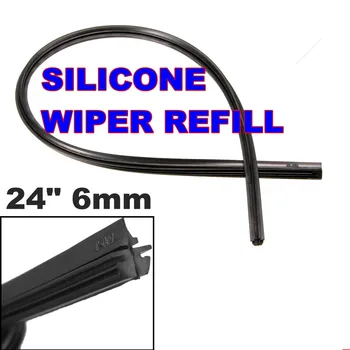 

Universal 24 26'' 6mm Car Auto Vehicle Silicone Windscreen Wipers Wiper Blade Refill Black