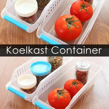 

4PCS Fridge Organizer Food Beverage Storage Basket Kitchen Sorting Box Plastic Storage Basket Seasonings Dry Goods Container
