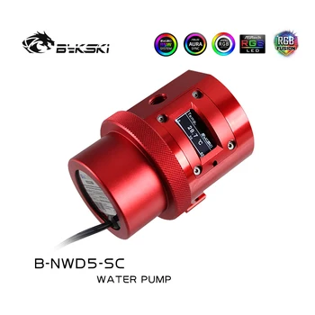 

Bykski PWM Automatic Speed 18W Pump OLED Thermometer / Max 5000RPM Flow 1100L/H Compatible D5 Pump Metal Cover Size 80*80*82mm