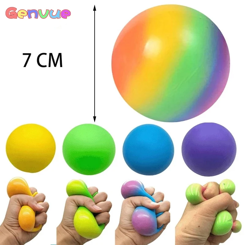 7cm Fidget Toys Antistress Balls Pressure Squeezing Ball Relief Globbles Squishy Decompression Game For Kid Children Adults Toy | Игрушки и