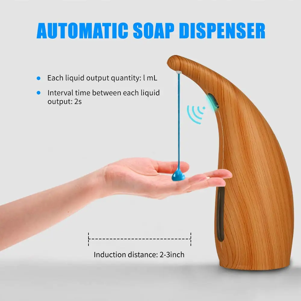 300ML Automatic Sensor Liquid Soap Dispenser Touchless For Kitchen Bathroom Hand Washer Sanitizer Dispenser Accessories 300ML Automatic Sensor Liquid Soap Dispenser Touchless For Kitchen Bathroom Hand Washer Sanitizer Dispenser Accessories
