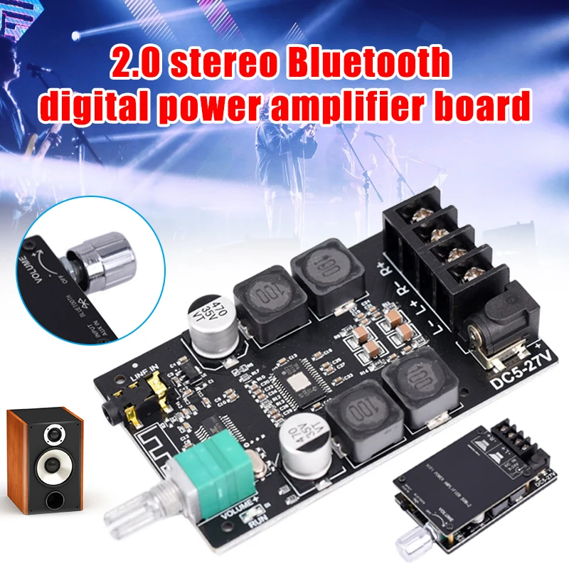 HIFI 2 0 Стерео Bluetooth цифровой усилитель мощности плата TPA3116 50WX2 аудио модуль