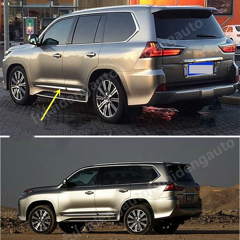 4 шт. для LEXUS LX570- Авто ABS хромированные дверные накладки для кузова антиколлизия прокладки для отделки автомобиля аксессуары для укладки