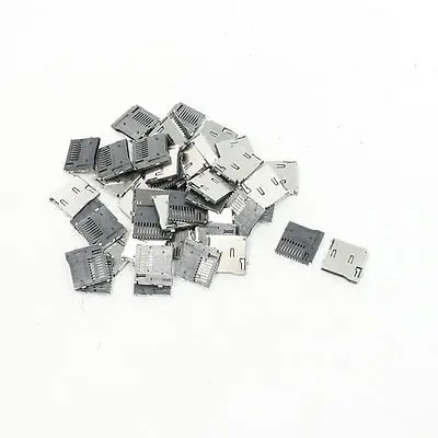 

50 Pcs Stainless Steel Micro SD TF Memory Card Sockets Quick Flip Slots