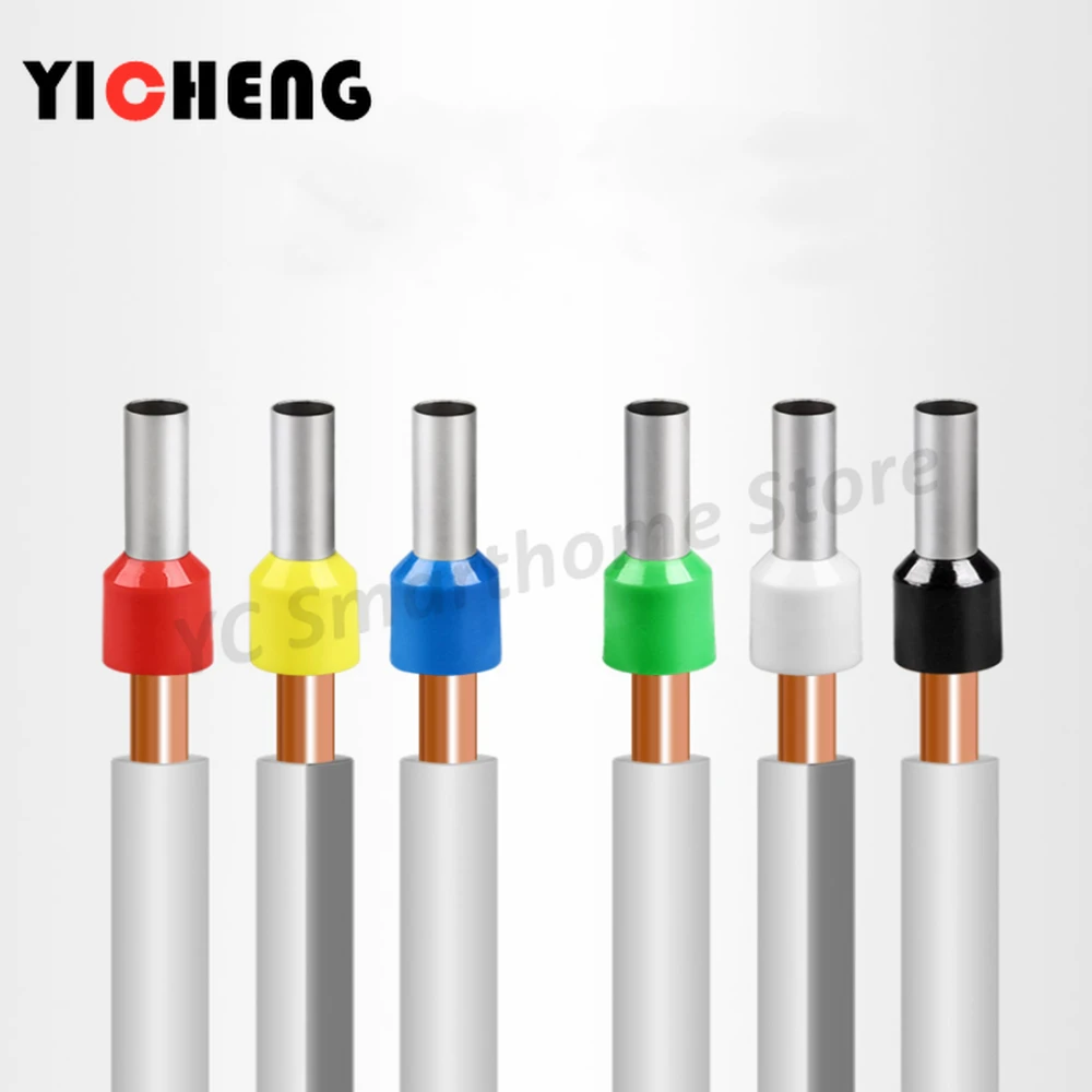 Terminal Connector Terminal Boxed Kit for 0.5-6mm2 AWG22-10 Wire Cable Copper Tub Needlee Type Insulated Cold Pressing Terminal