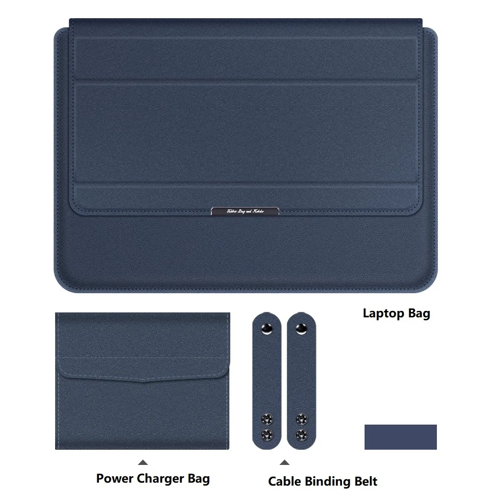 Couro Magnético Flip Case para Laptop Suporte Dobrável Almofada de Pulso Bolsa de Carregador para Honra Magicbook 16 Pro X15 14 X16 - Imagem 3
