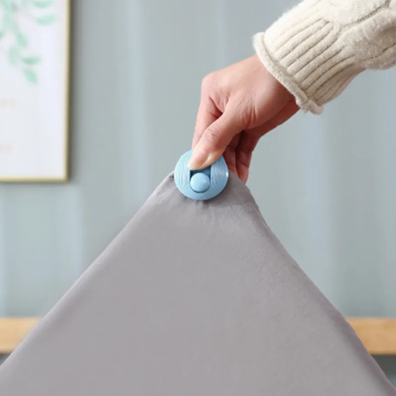 Non Slip Gripper Round Shape Quilt Clips Blankets Fastener Bed Cover Duvet Sheet Quilt Plastic Fixer Garment Clips 6Pcs bed sheet holder bed sheet clips sheet clips