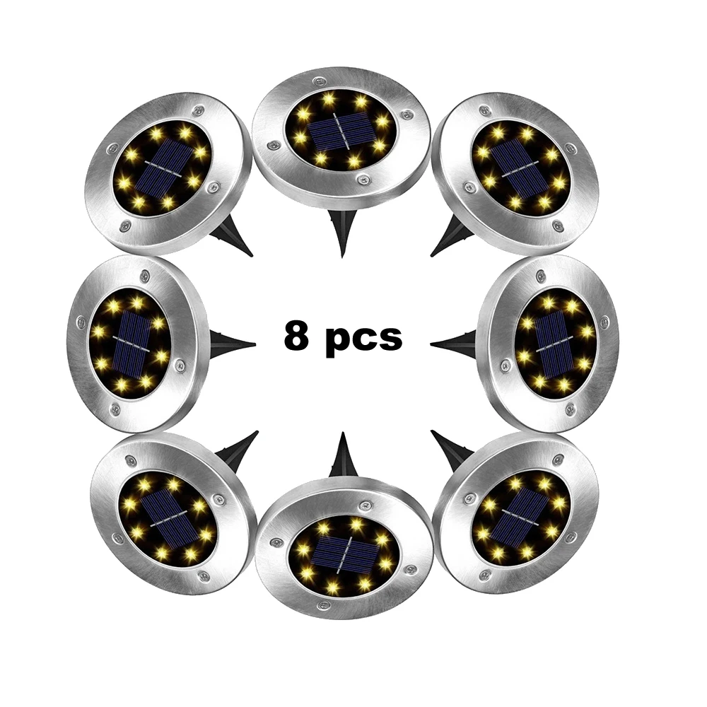 

4-8pcs 8LED Solar Power Buried Light Under Ground Lamp Outdoor Path Garden Decking Floor Light Wall NEW HOT Purchasing wholesale