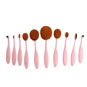 

Mixdair 10Pcs Makeup Brushes Set Professional Cosmetic Beauty Tool Eyeshadow Foundation Eyebrow Lip Make Up Blender Blending Set