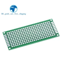 Tzt 10 pces duplo lado protótipo pcb diy universal placa de circuito impresso 3x7cm verde