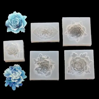 

5Pcs Handmade Flower Silicone Jewelry Resin Mold Kit Flower Floral Mold Resin Casting Mold Jewelry Making Art Craft Tool