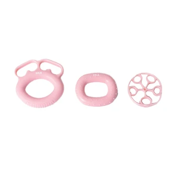 

3Pcs Hand Gripper Trainer Finger Exerciser Forearm Hand Carpal Expander Dynamometer Grip Trainer Rings Set Pink