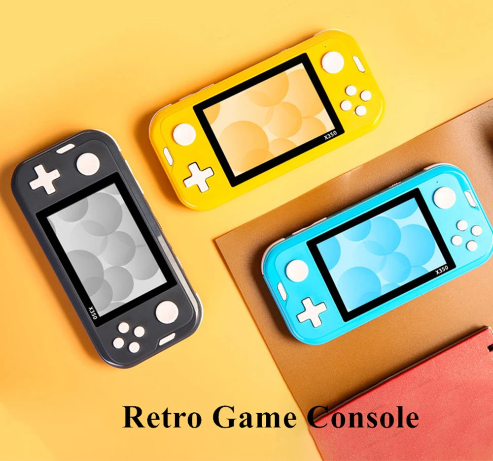 X350 3.5Inch IPS Screen Mini Retro Handheld Video Game Console Dual Joystick MP3 MP4 Ebook Player Pocket Portable Gaming Box