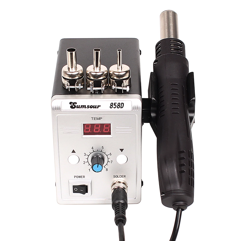 Hot Air Gun 858D 700W BGA Rework Solder Station 220V / 110V For SMD SMT Heat Soldering Station Welding Repair Tools 6