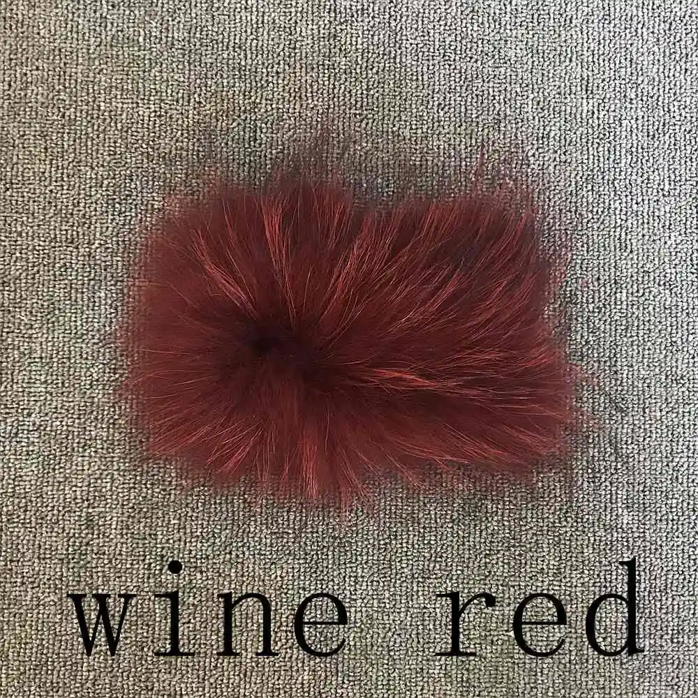 wine red Pink Java QC19102 new arrival hot sale women fur coat natural raccoon fur jacket thick fur coat short coat fashion - Цвет: wine red
