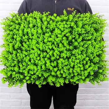 

B-LIFE Artificial Boxwood Panels Topiary Hedge Plant UV Protected Privacy Screen Outdoor Indoor Decor Greenery Walls 14x18 Inch